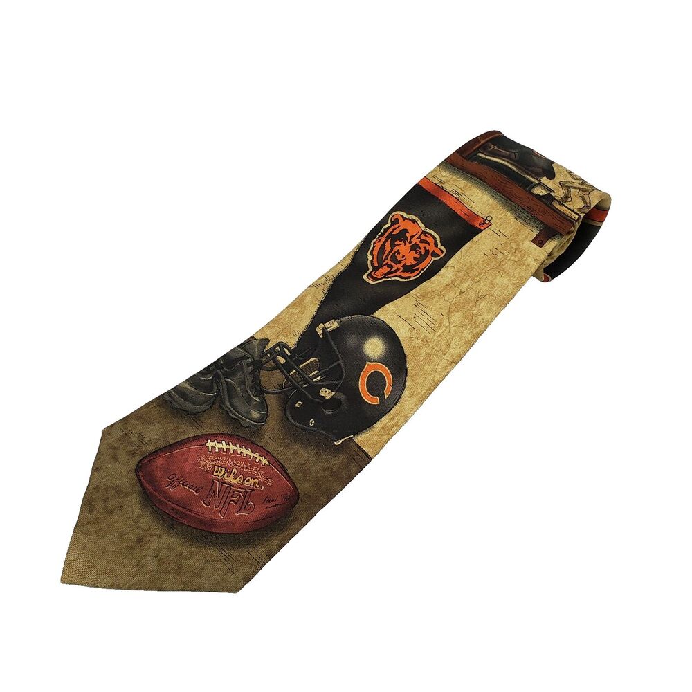 Vintage‎ Chicago Bears NFL Tie Mens 100% Silk Eagles Wings Football